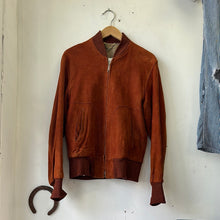 Load image into Gallery viewer, 1960s Suede Leather Bomber Jacket
