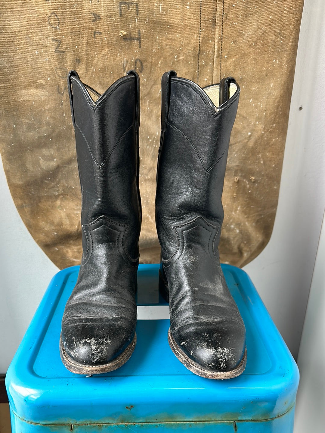 Justin Roper Boots - Black - Size 5.5/6 W