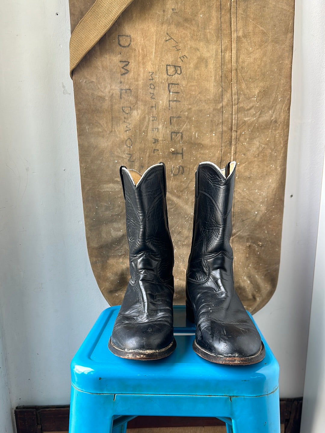 Justin Roper Boots - Black - Size 10.5 M 12 W