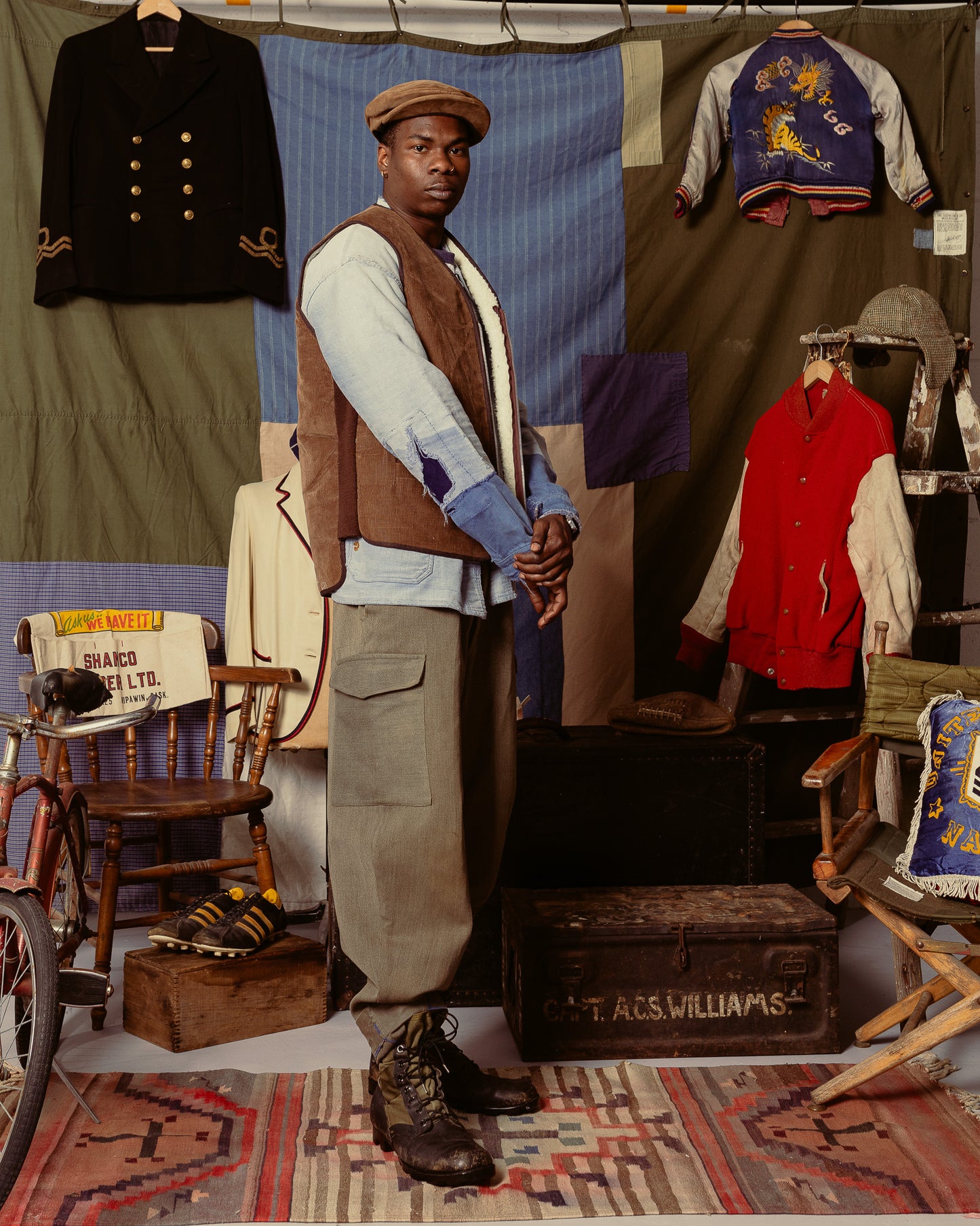 1940s French Moleskin Chore Coat