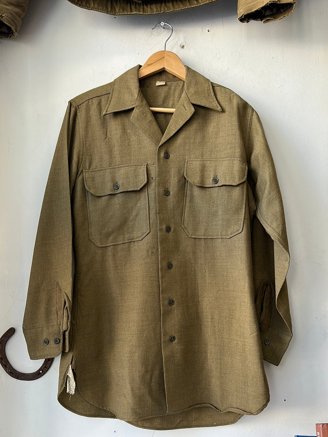 1945 US Military OD Wool Shirt