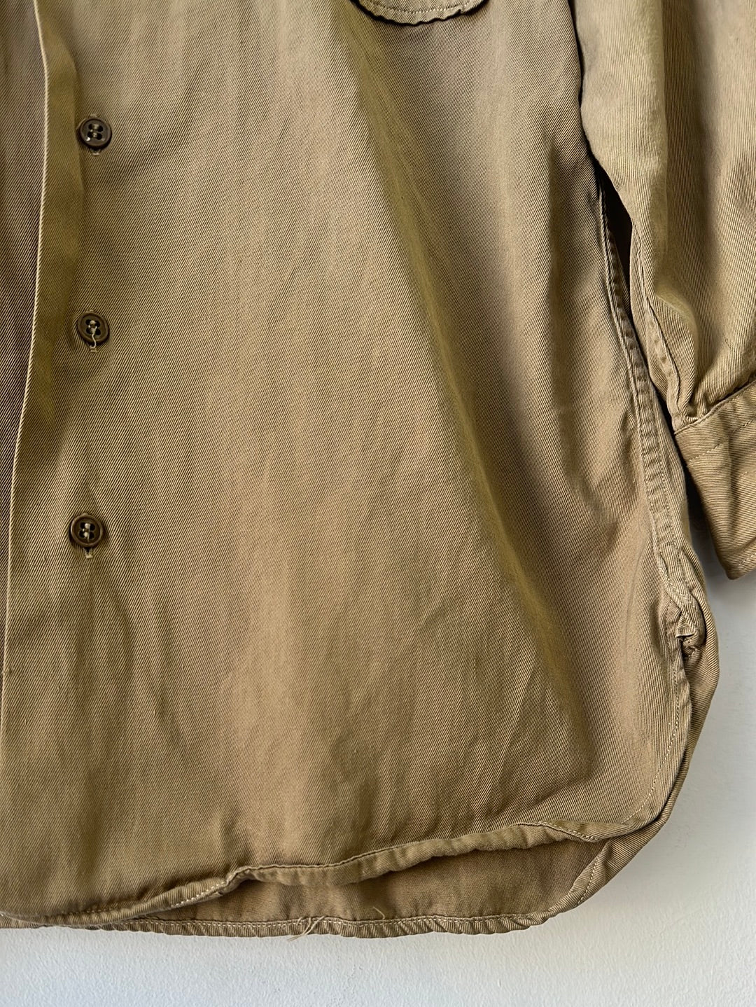 1940s Military Officers Patched Shirt
