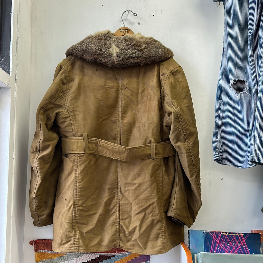 1940s Shearling Mackinaw Jacket - 42/44