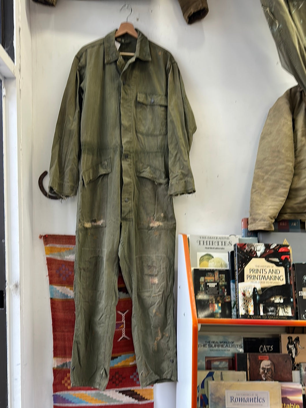1940s US Military Mended HBT Coveralls