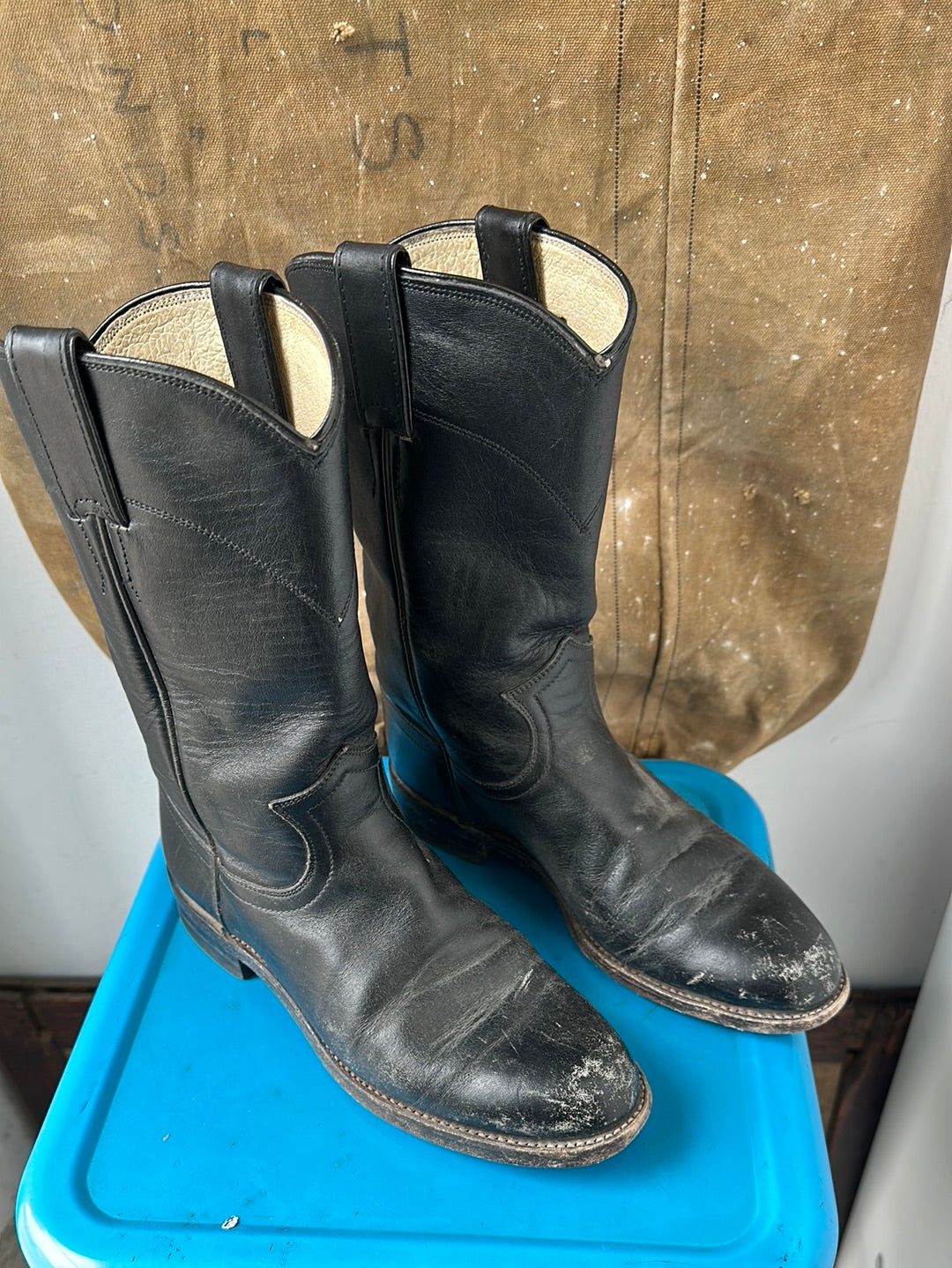 Justin Roper Boots - Black - Size 5.5/6 W