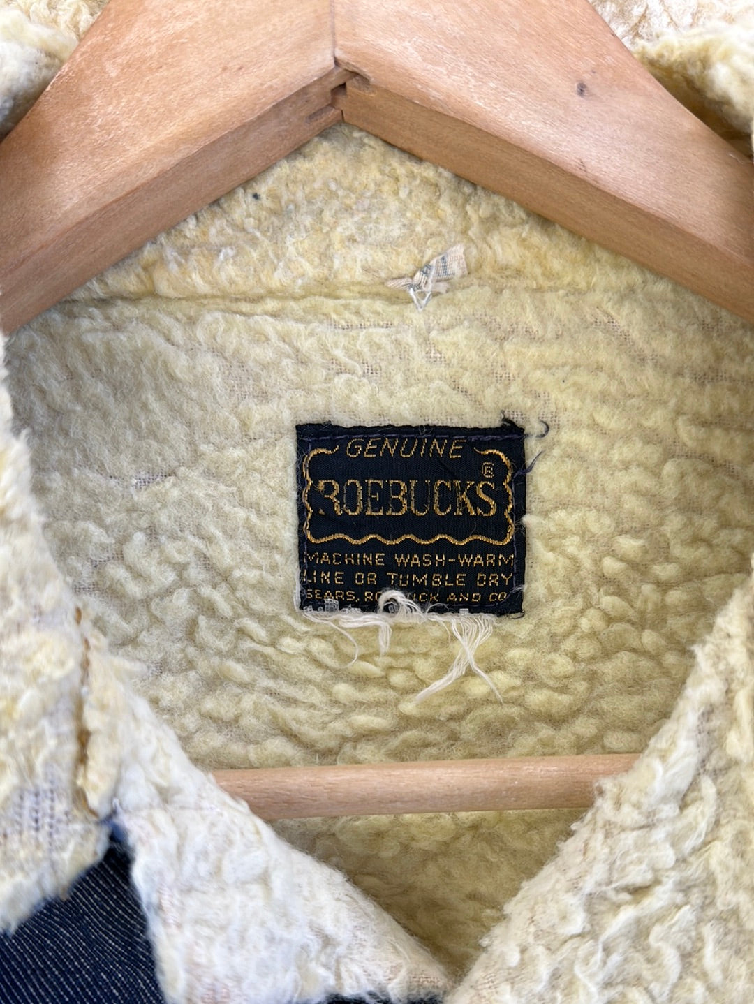 1960s Sears Roebucks Shearling Denim