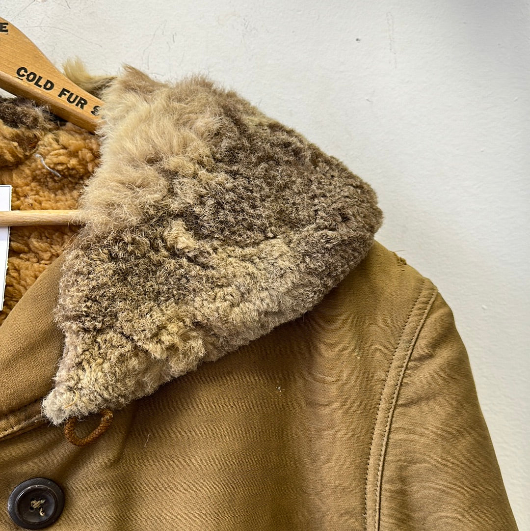 1940s Shearling Mackinaw Jacket - 42/44