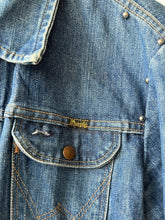 Load image into Gallery viewer, 1970s Wrangler Patched and Studded Denim Jacket
