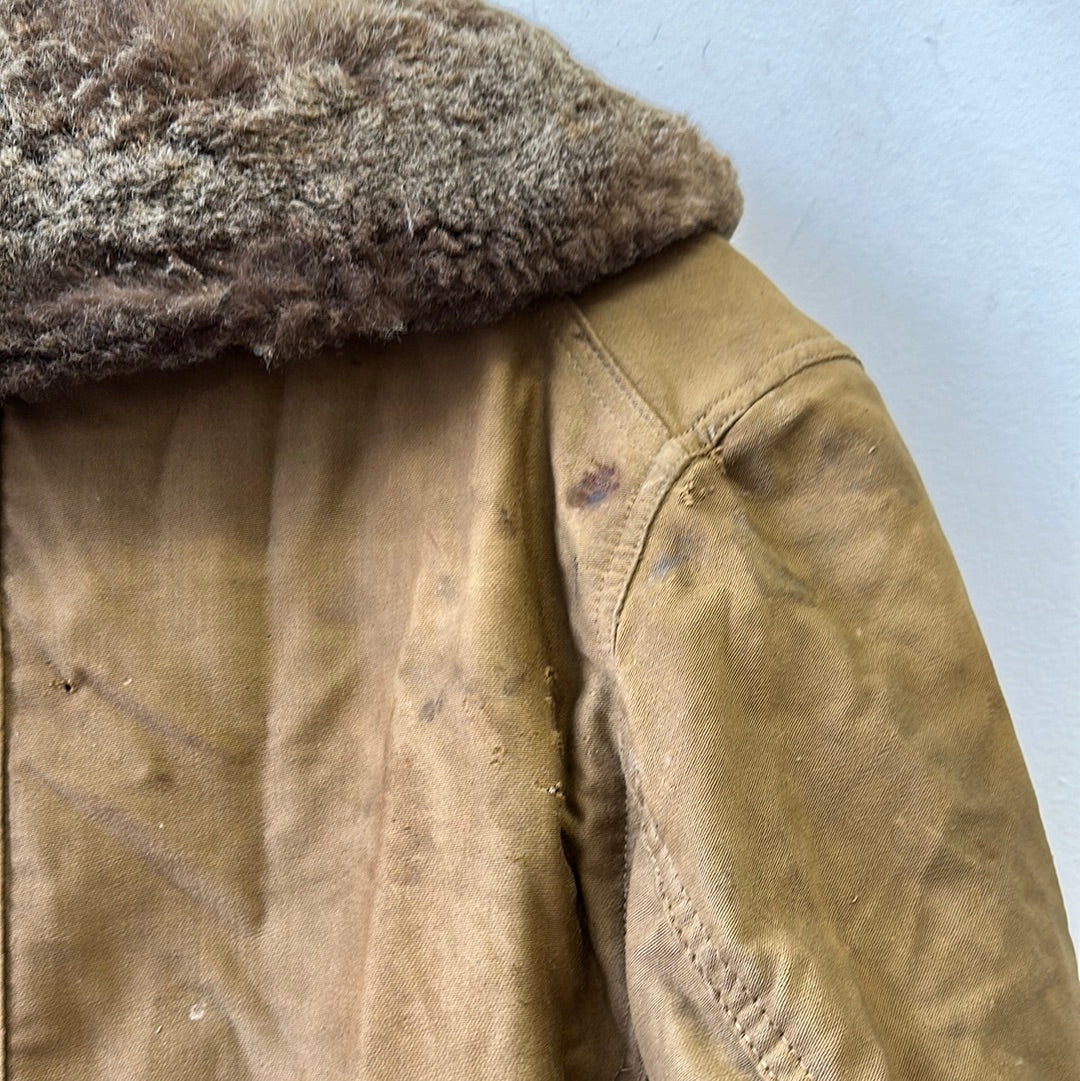 1940s Shearling Mackinaw Jacket - 42/44