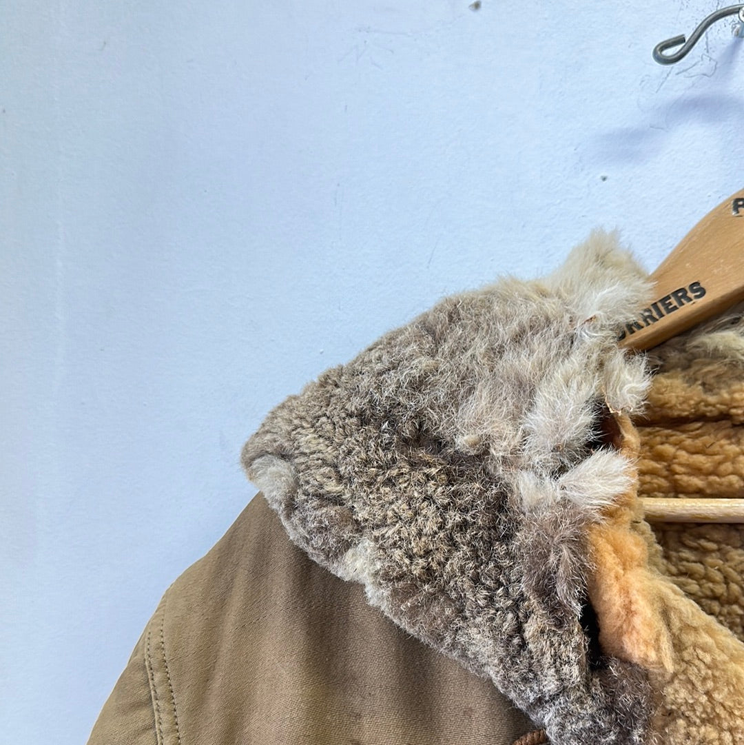 1940s Shearling Mackinaw Jacket - 42/44