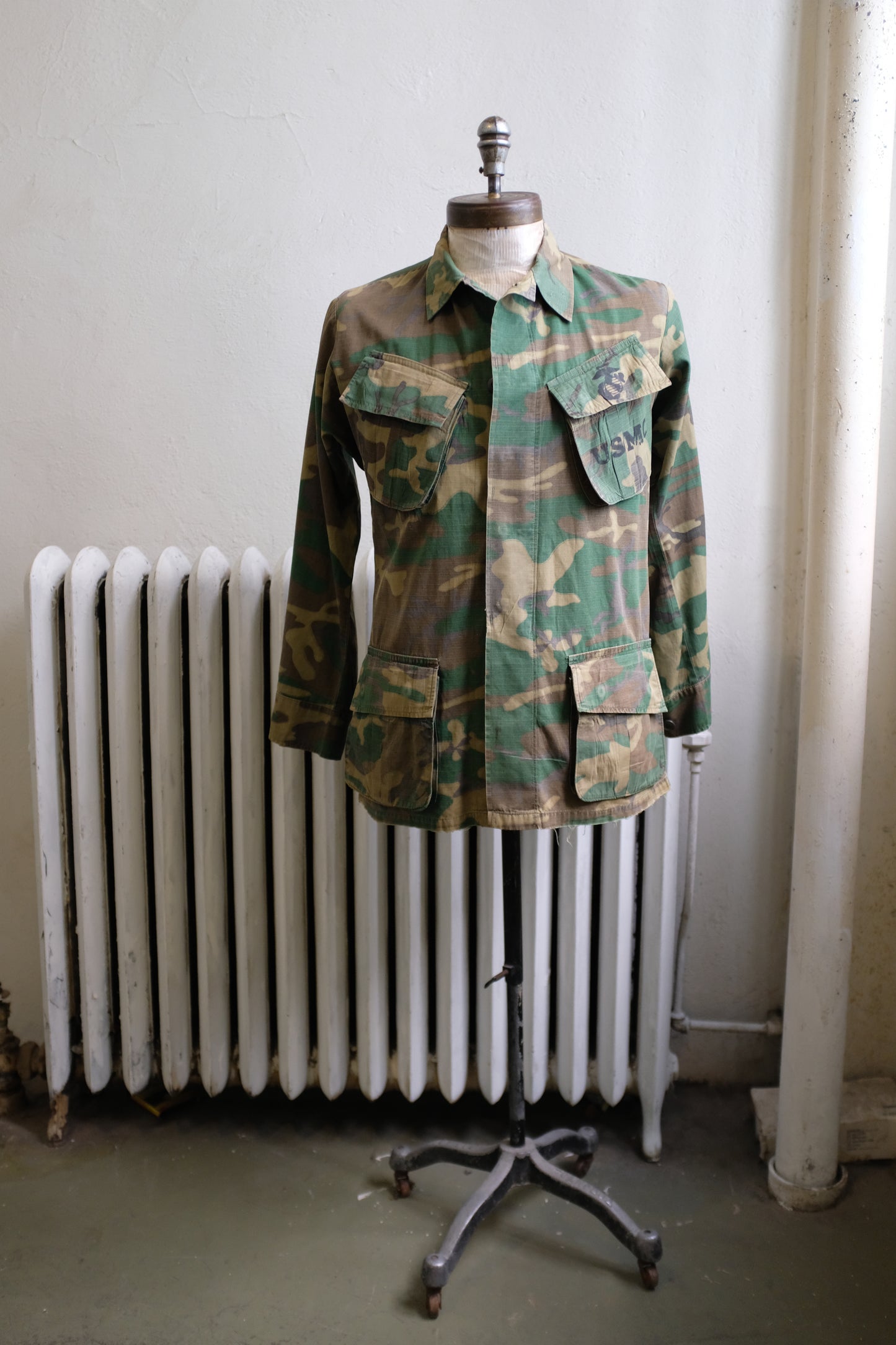 1970 USMC Woodland Ripstop Jungle Jacket - Small Regular