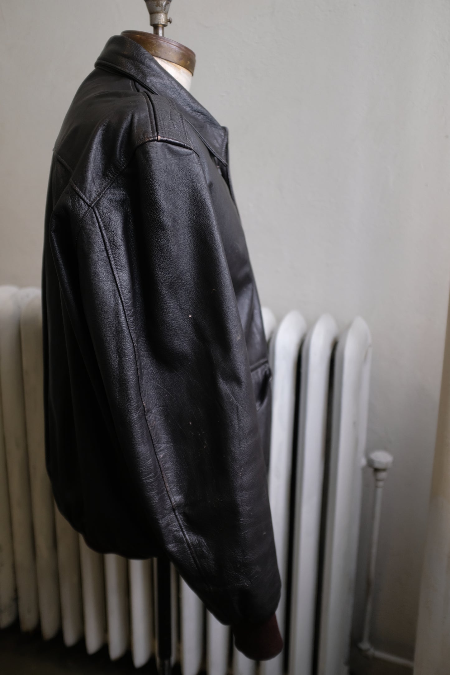 1980s A-2 Leather Flight Jacket