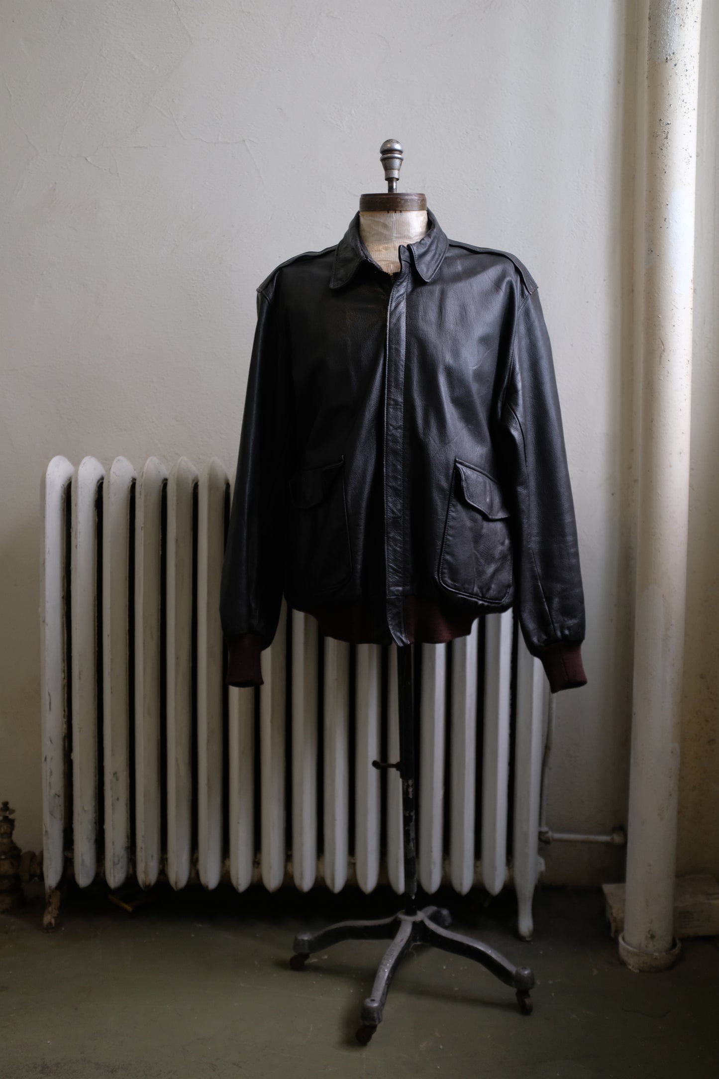1980s A-2 Leather Flight Jacket