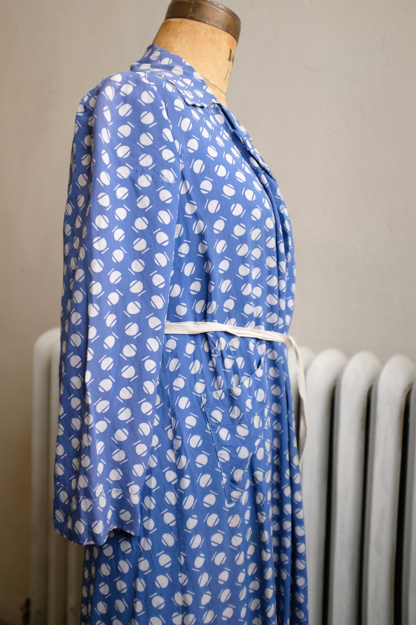 1940s Silk Wrap Dress