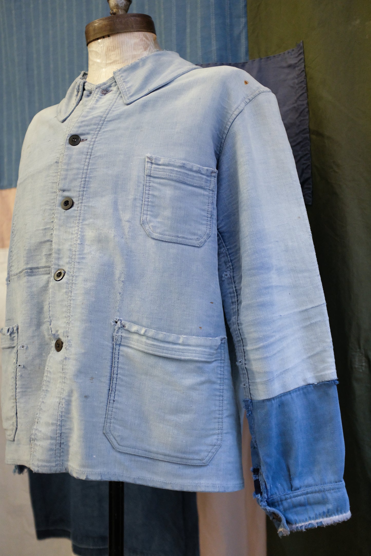 1940s French Moleskin Chore Coat