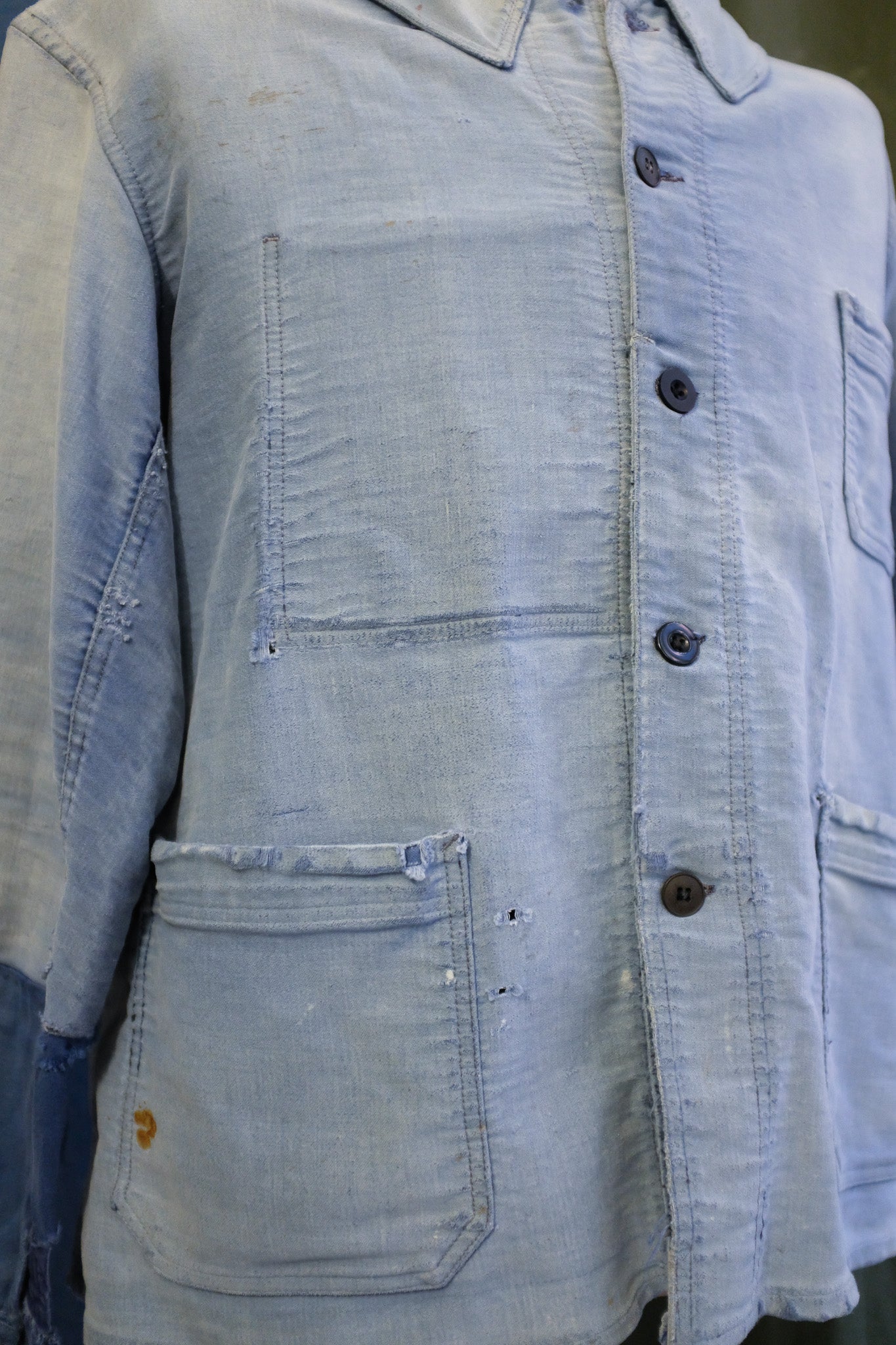 1940s French Moleskin Chore Coat