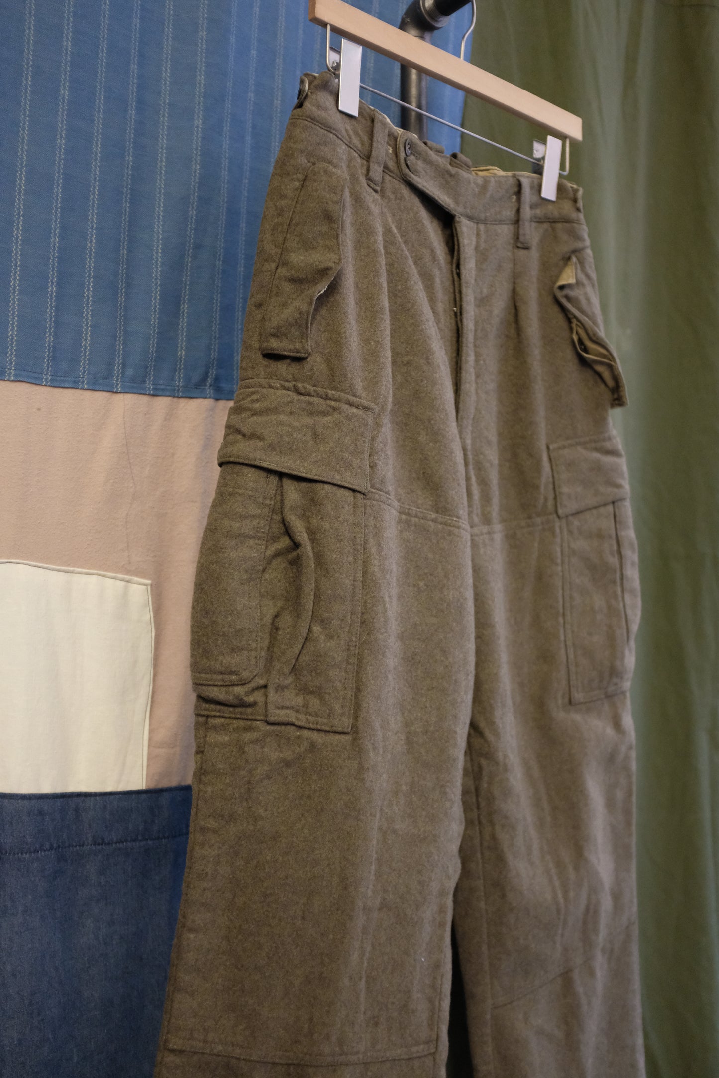 1960s German Military Wool Trousers - Size 28-30