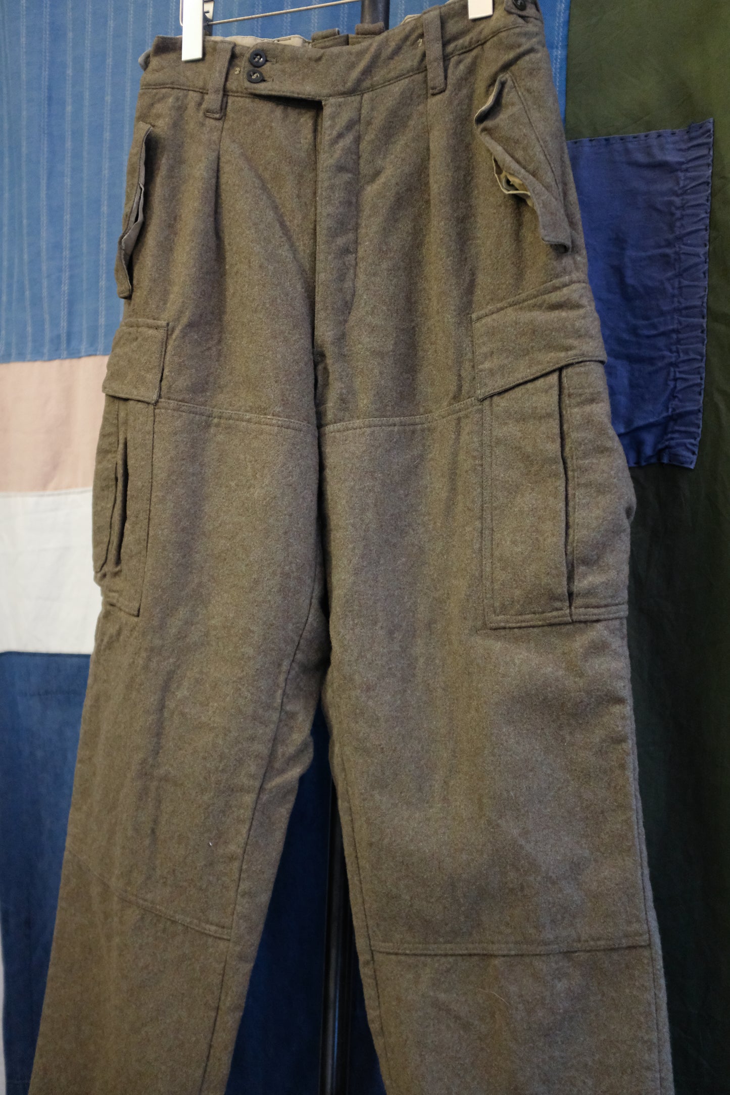 1960s German Military Wool Trousers - Size 28-30