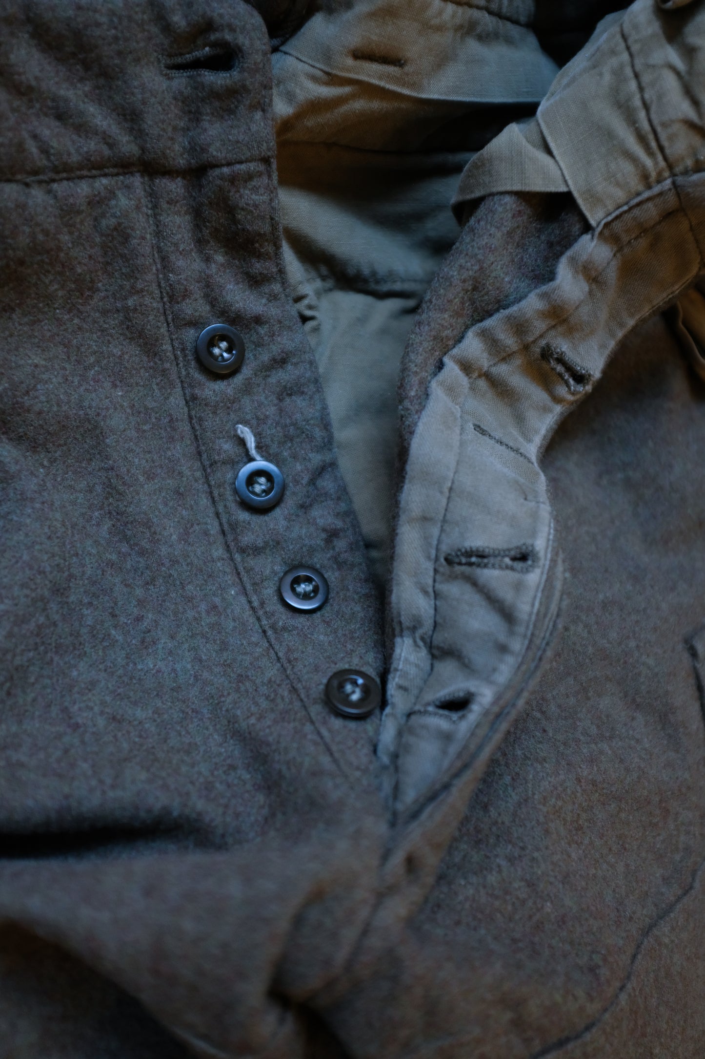 1960s German Military Wool Trousers - Size 28-30