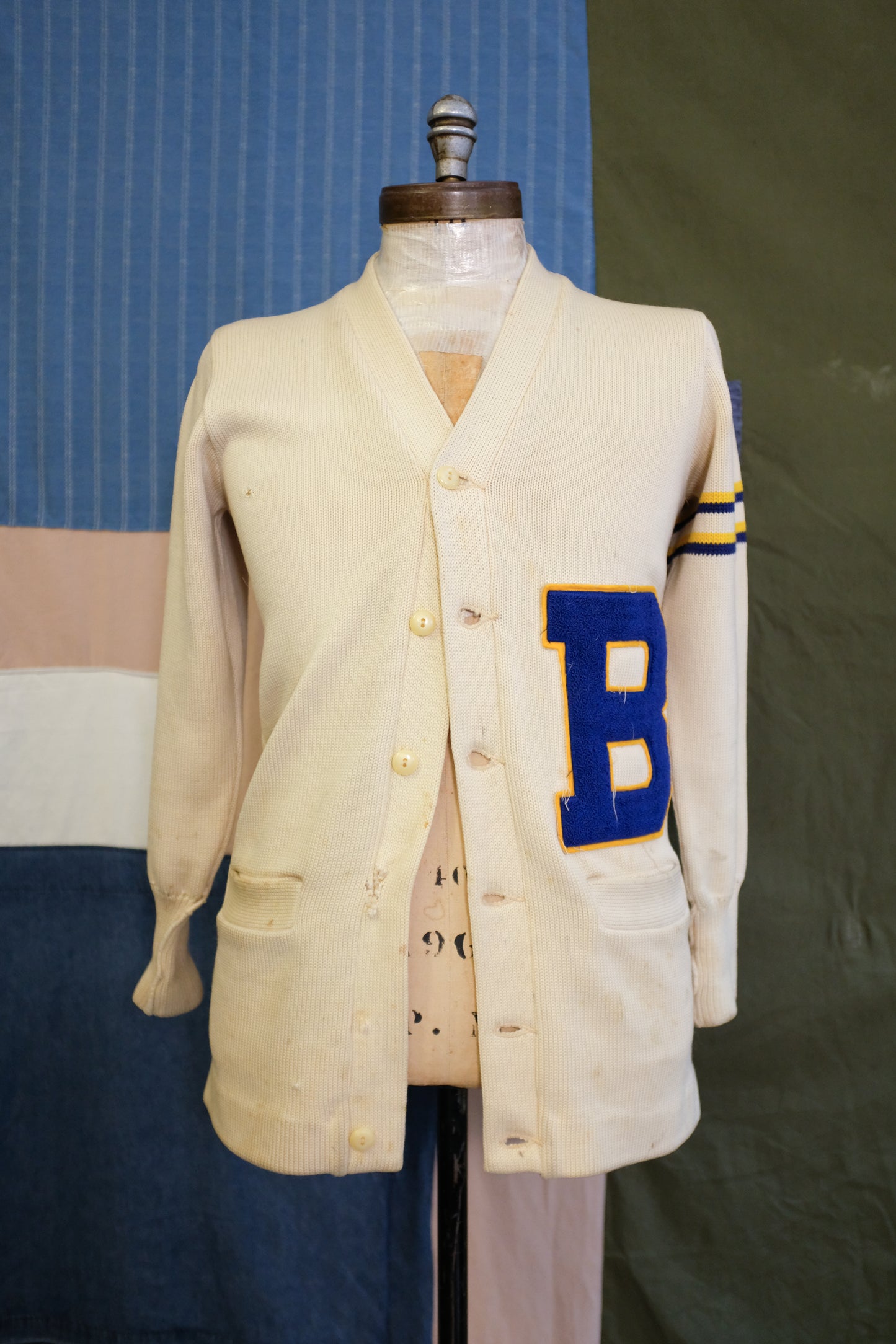 1940s Collegiate Wool Cardigan