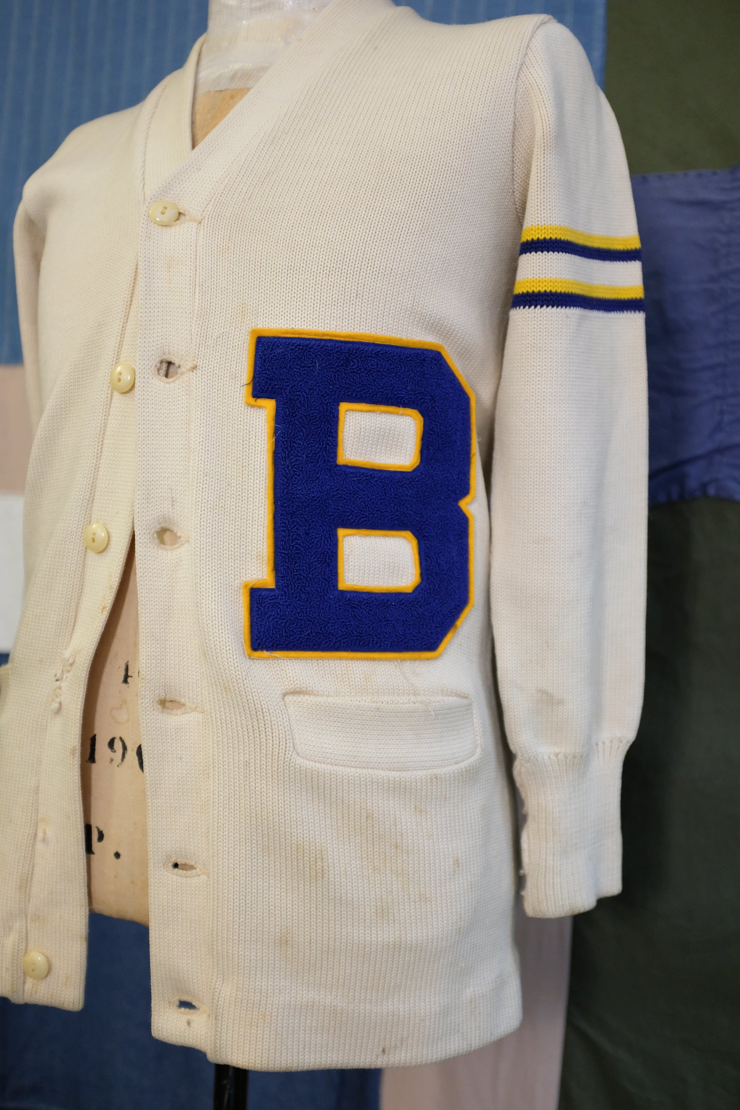 1940s Collegiate Wool Cardigan