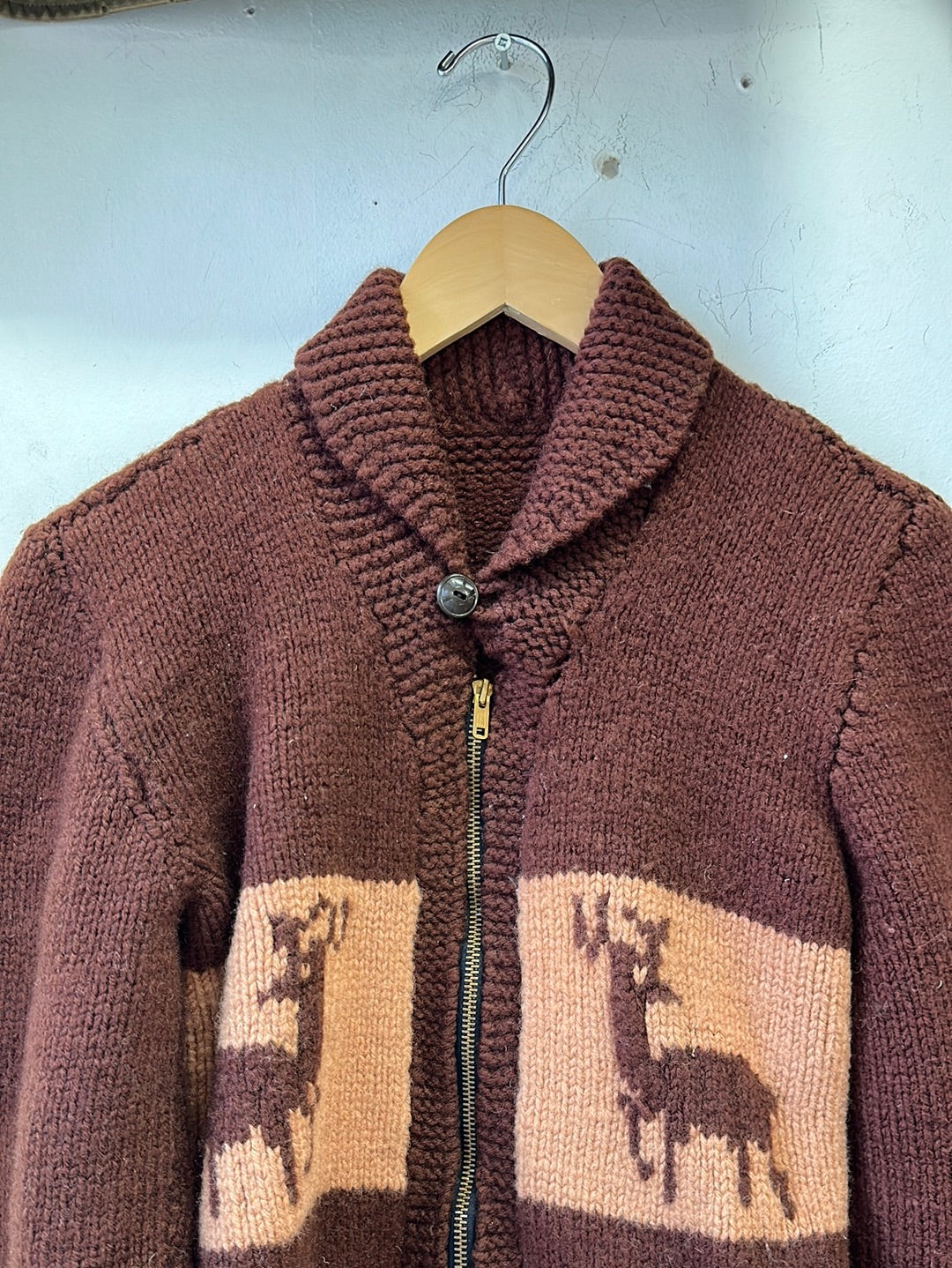 1950s/'60s Deer Cowichan Sweater