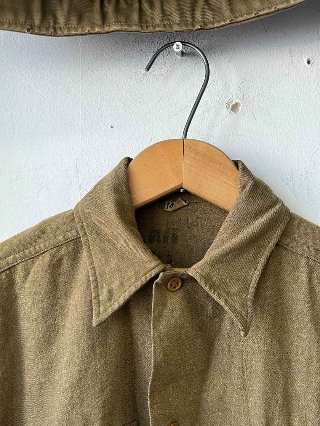 1940s Military Uniform Wool Shirt