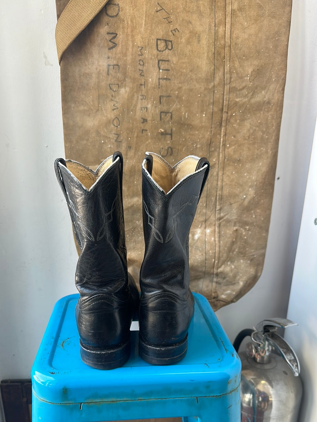 Justin Roper Boots - Black - Size 11 M 12.5 W