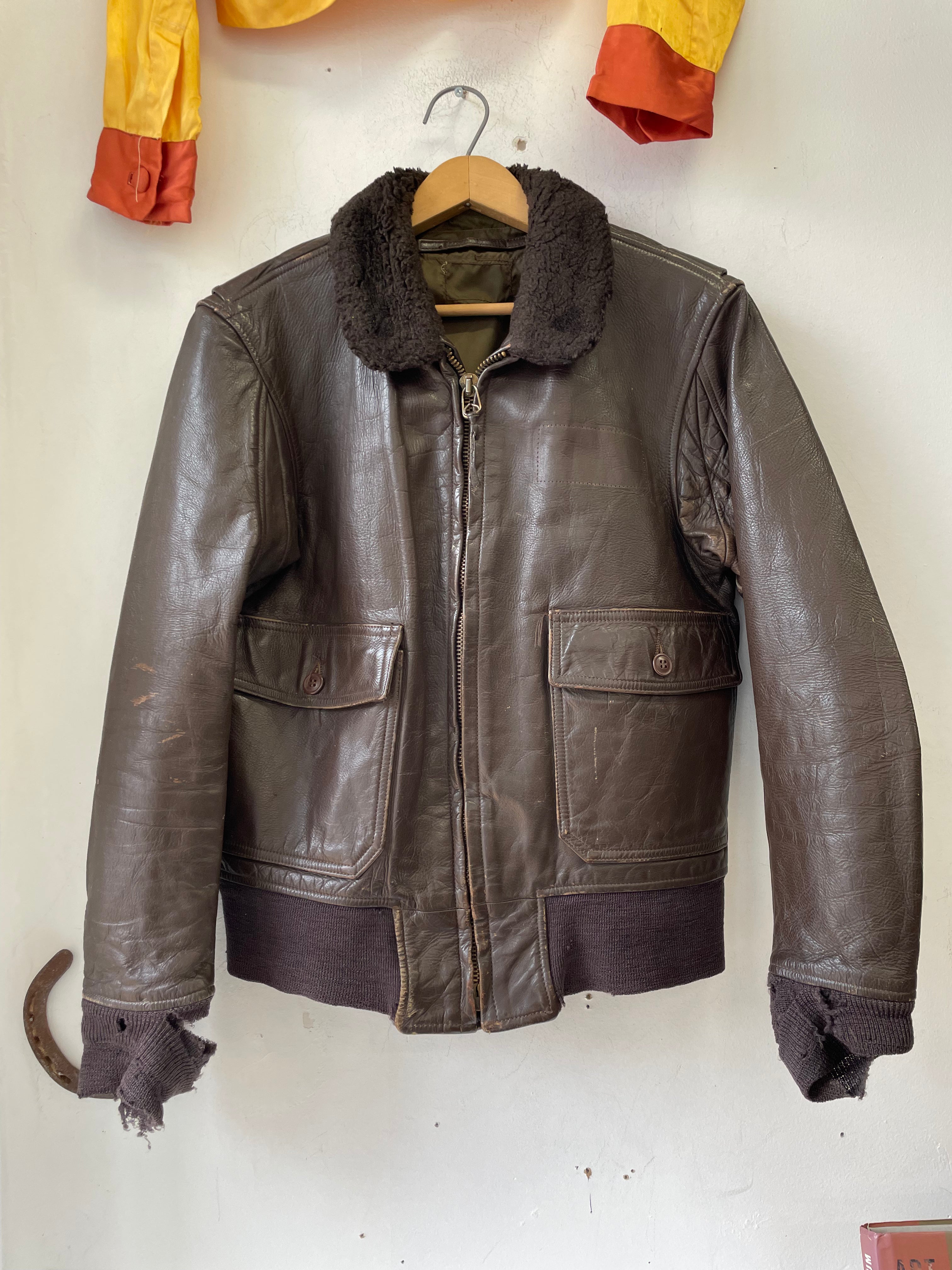 R*n様 70-'s France製 suède leather flight Vintage Suede Blouson Flight Jacket '70s Genuine Leather