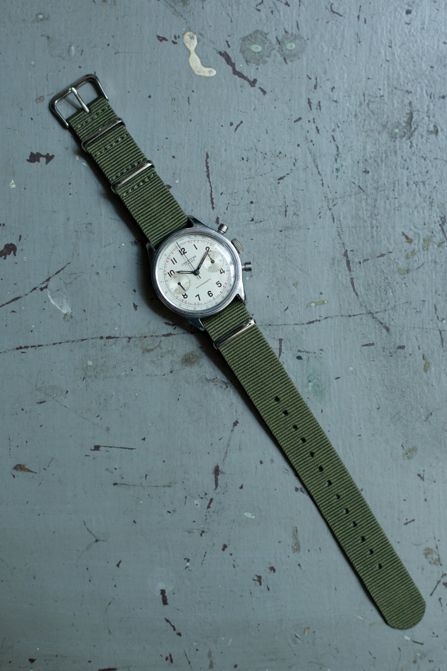 Orator Military Style Chronograph 1940s