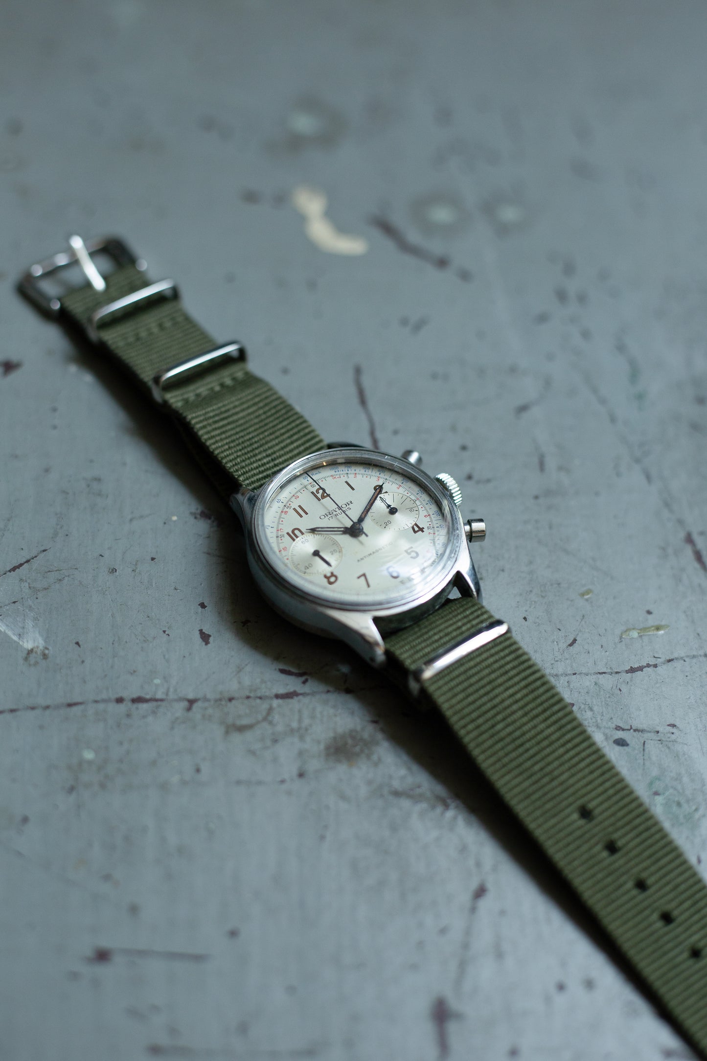 Orator Military Style Chronograph 1940s