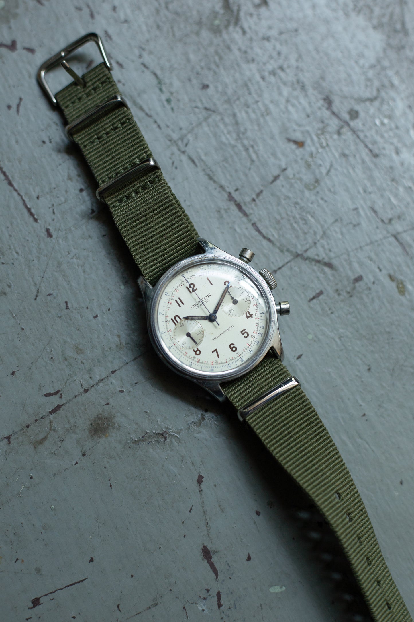 Orator Military Style Chronograph 1940s