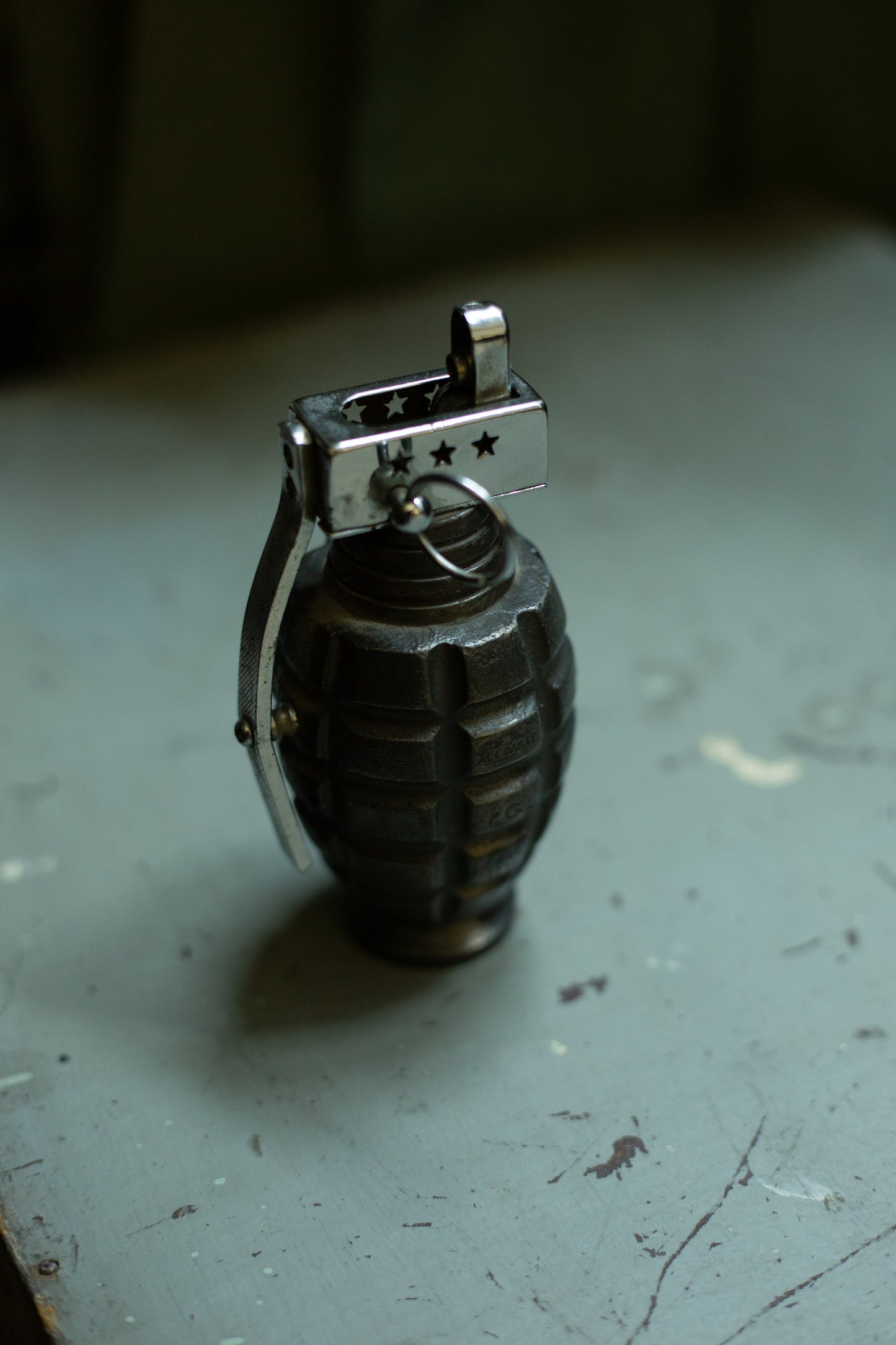1950s P.G.L. Combat Grenade Desk Lighter