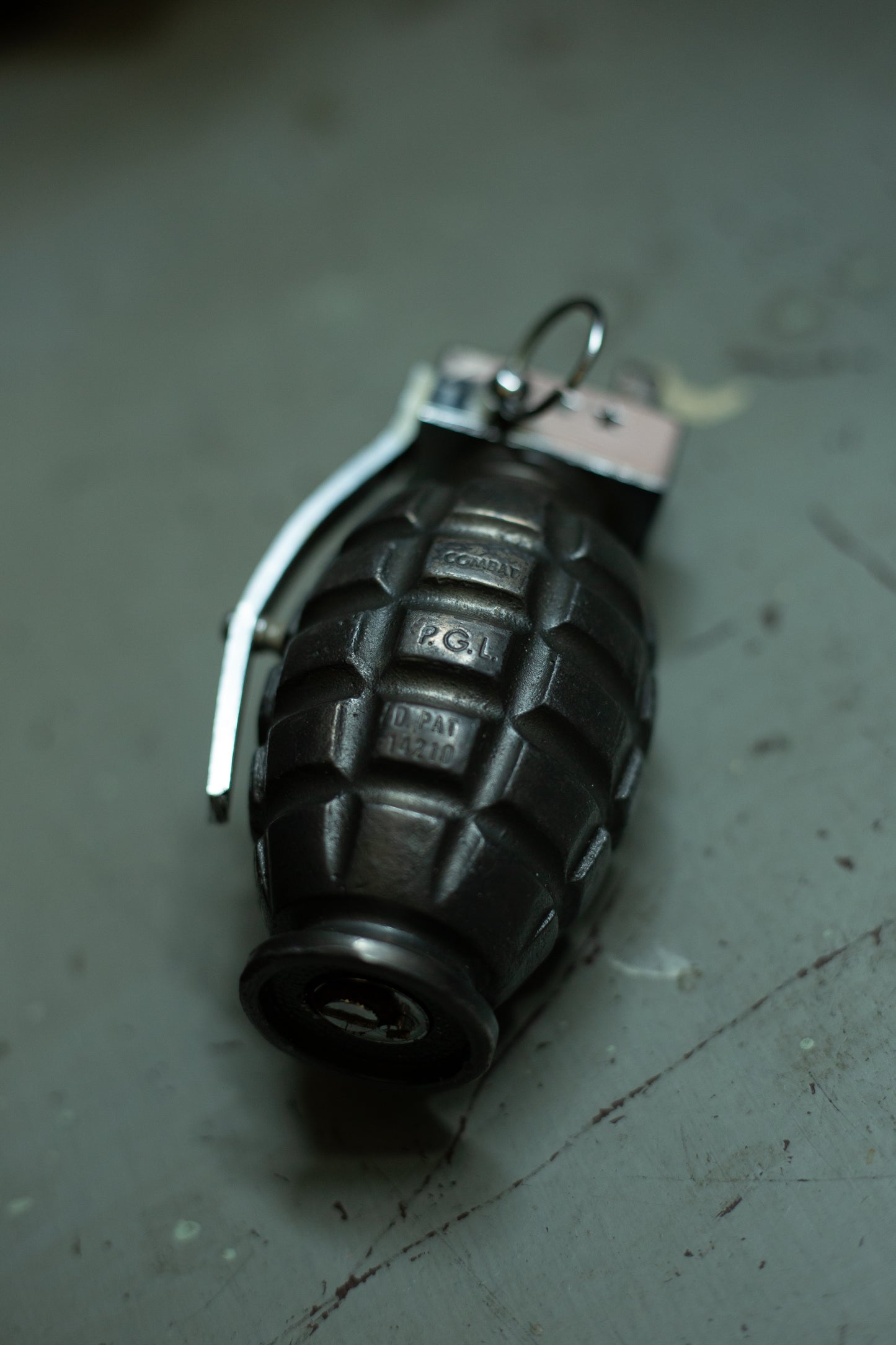 1950s P.G.L. Combat Grenade Desk Lighter