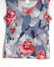 Load image into Gallery viewer, 1970s Sleeveless Floral Blouse

