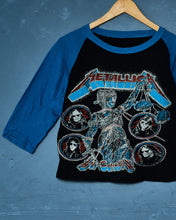 Load image into Gallery viewer, 1980s Cropped Metallica Band Raglan
