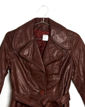Load image into Gallery viewer, 1980s/90s Cropped Leather Trench
