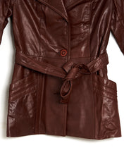Load image into Gallery viewer, 1980s/90s Cropped Leather Trench
