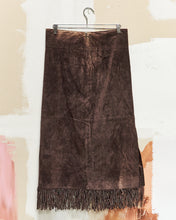 Load image into Gallery viewer, 1980s Country Shop Suede Fringe Skirt
