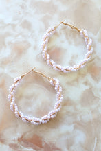 Load image into Gallery viewer, Pearl Beads Wire Wrapped Hoops
