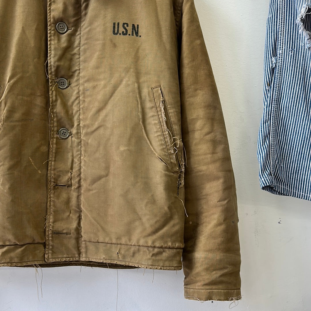 1950s US Navy N-1 Deck Jacket - 2nd Generation Size 38 “USS Miller