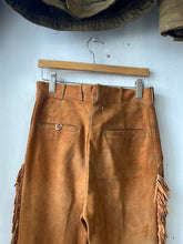 Load image into Gallery viewer, 1960s Suede Fringe Trousers - 31x26
