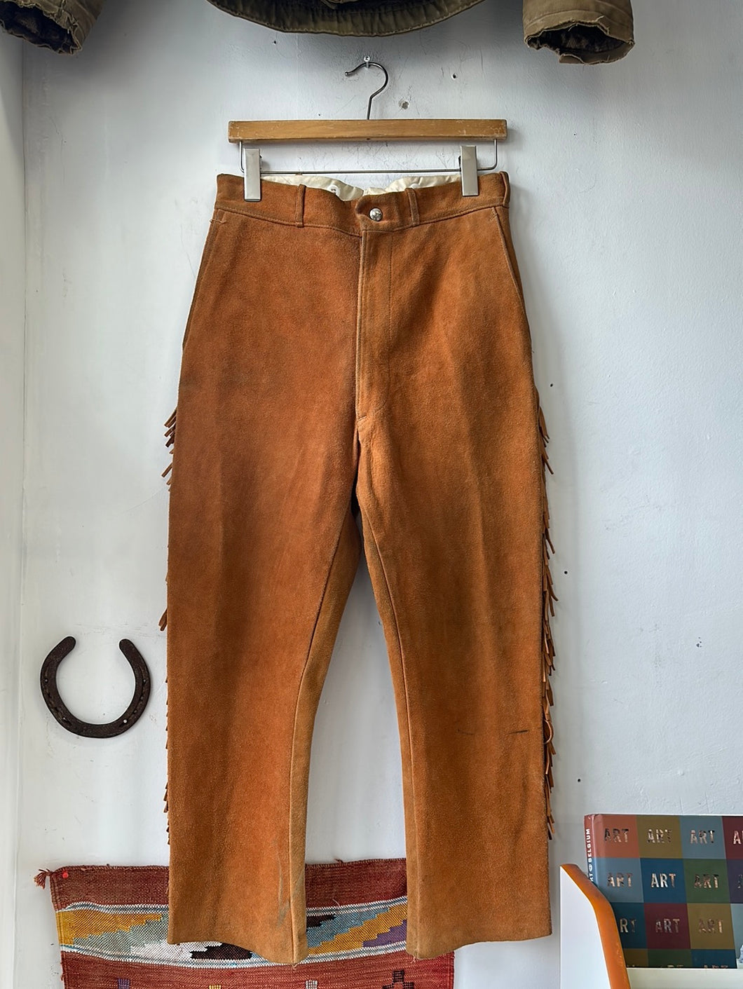 1960s Suede Fringe Trousers - 31x26