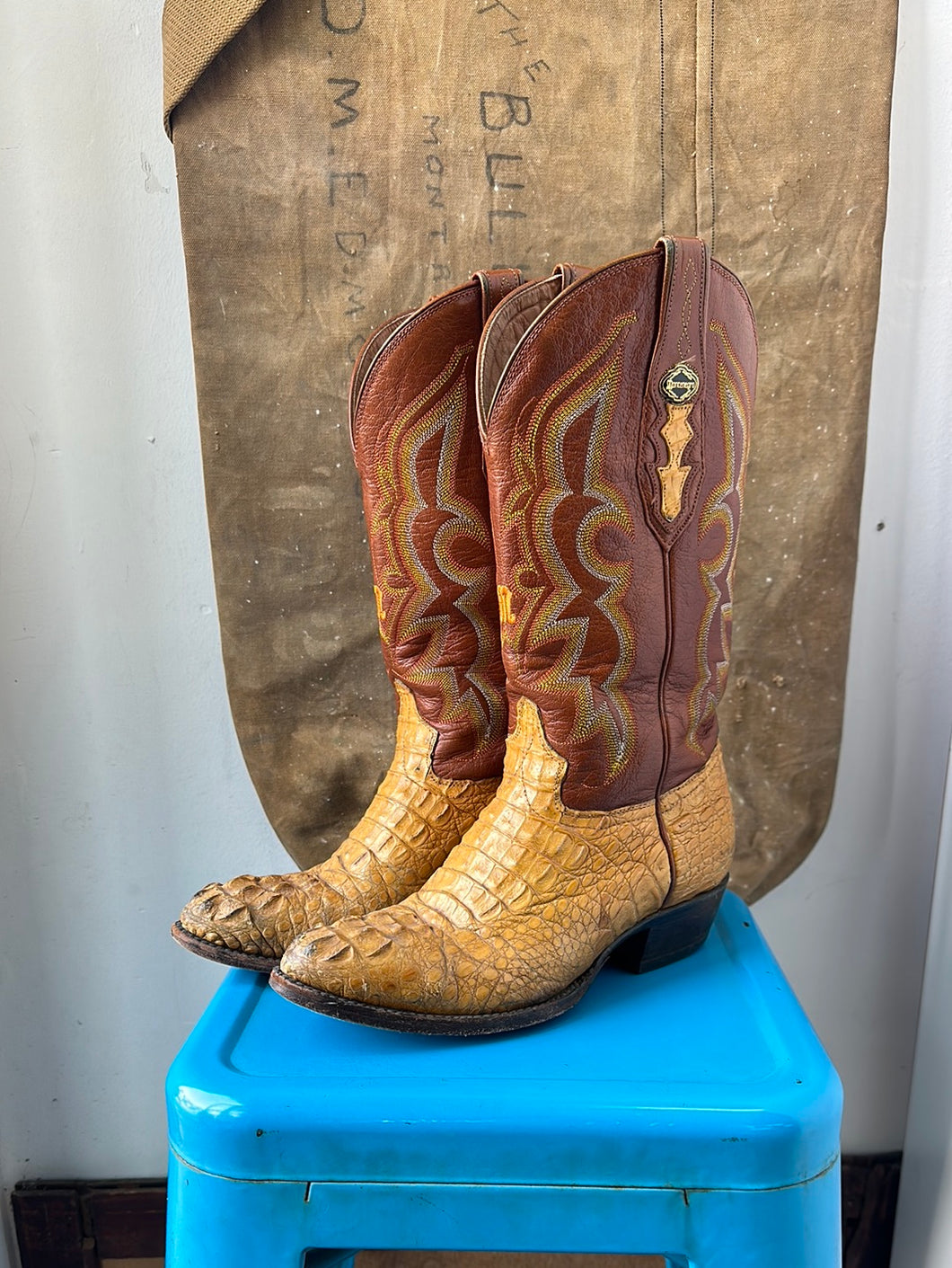 Montenegro Alligator Cowboy Boots - Size 7 M 8.5 W