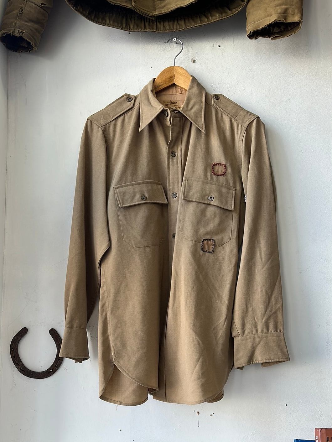 1940s Mended Military Officers Shirt