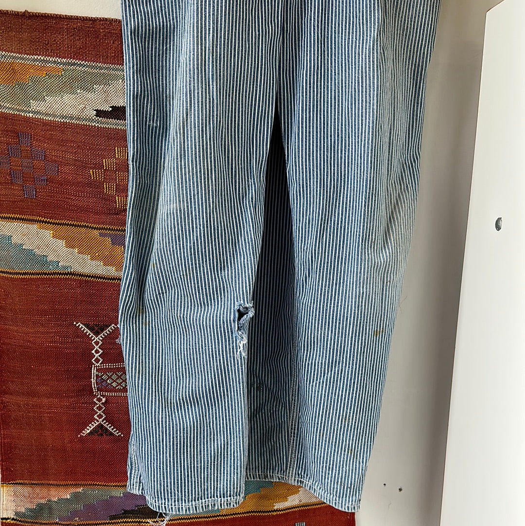 1960s Lee Hickory Stripe Union Made Overalls