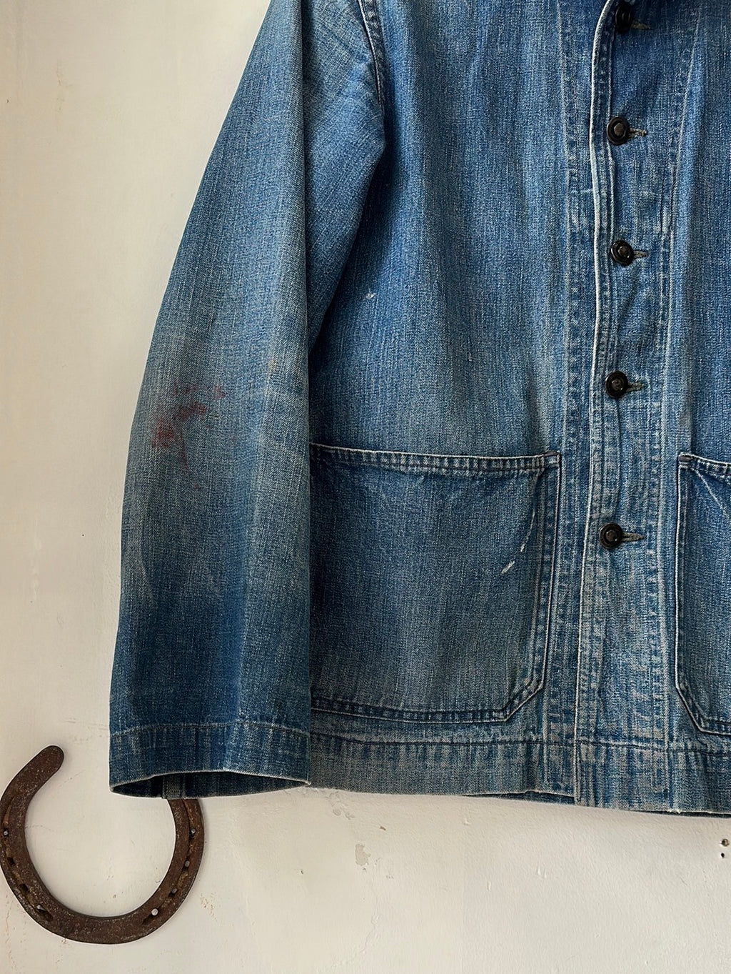 1940s US Navy Denim Shawl Collar Jacket