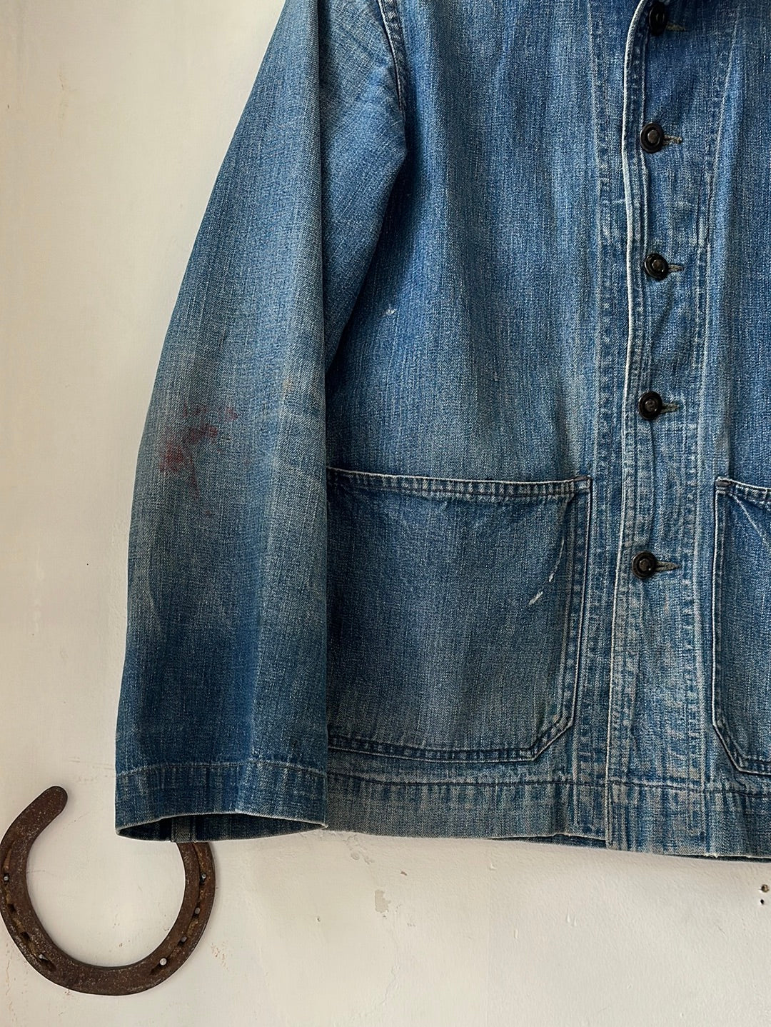 1940s US Navy Denim Shawl Collar Jacket