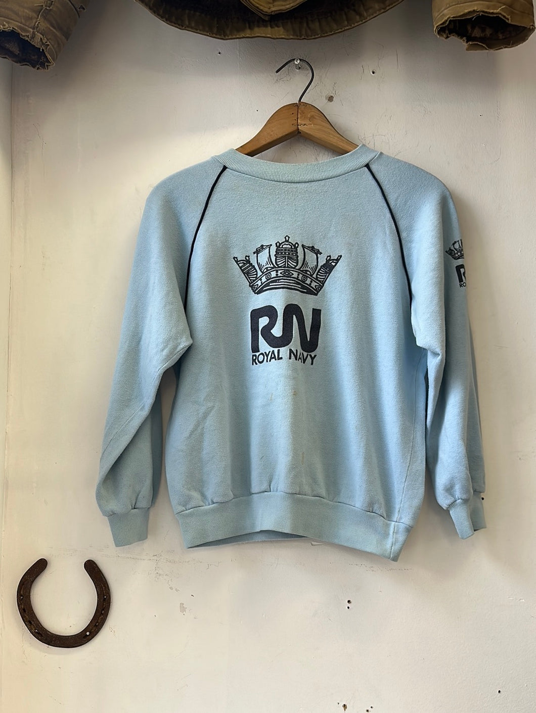 1970s Raglan Sleeve Sweatshirt “Royal Navy”