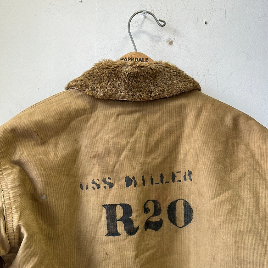 1950s US Navy N-1 Deck Jacket - 2nd Generation Size 38 “USS Miller”